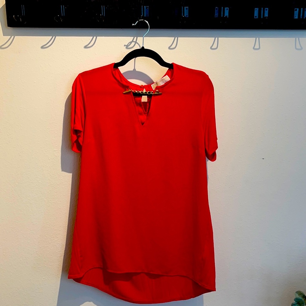 Michael Kors Red Chain Blouse